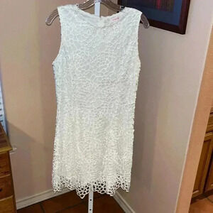 Cocolatte size 14 white sleeveless dress pit to pit 21” stretches to 23”